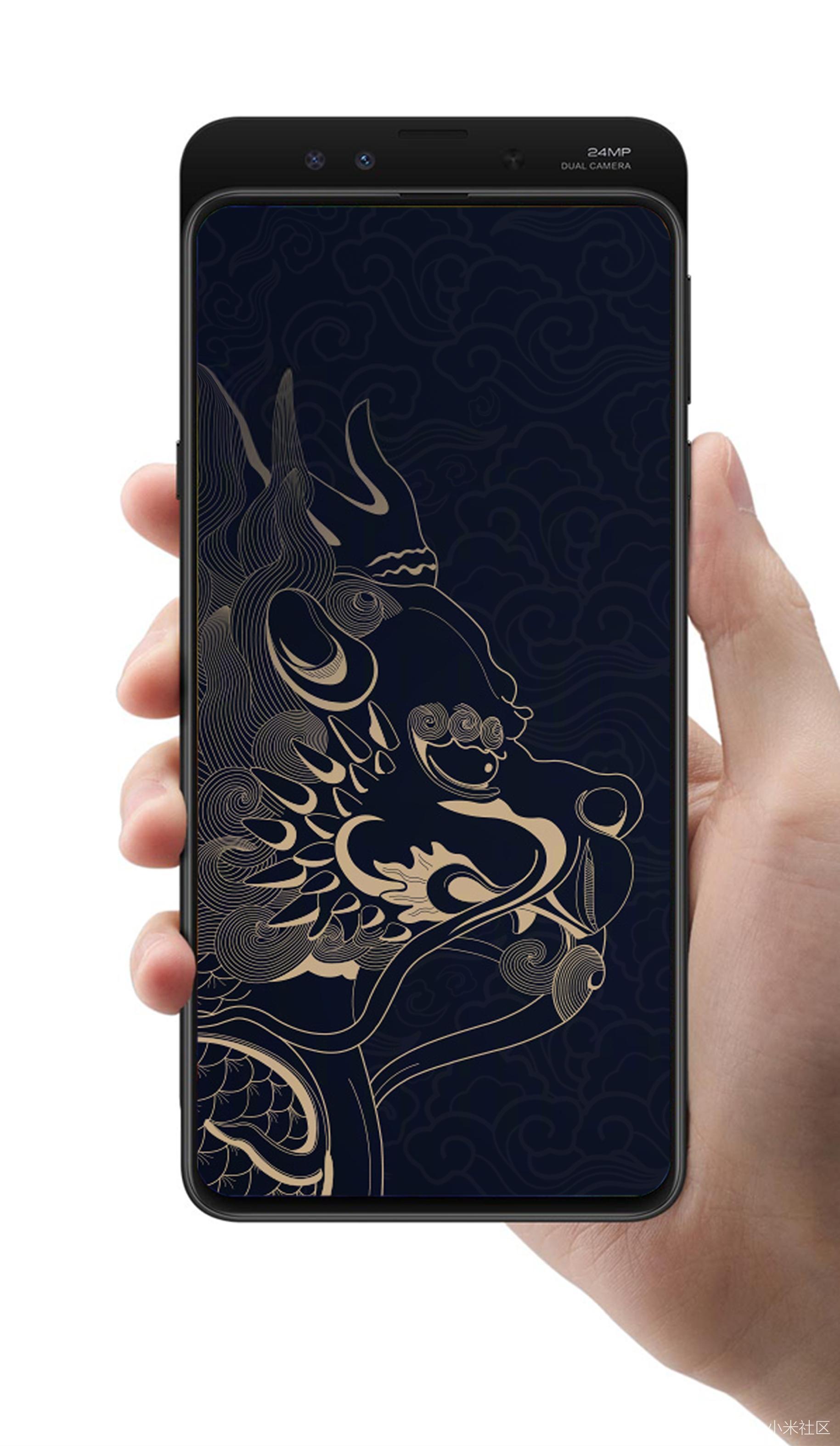 传承中华国宝艺术之美 | 小米mix3故宫特别版内置神兽獬豸超清壁纸